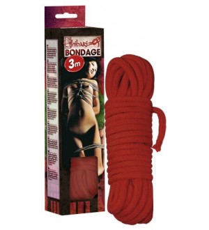 Fune di cotone rossa 3 m