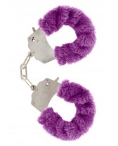 Manette in peluche color viola,per giochi erotici
