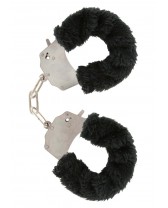 Manette in peluche color nero,per giochi erotici