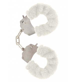 Manette in peluche color bianco,per giochi erotici