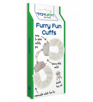 Manette in peluche color bianco,per giochi erotici