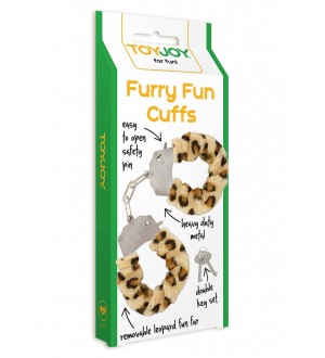 Manette in peluche color leopardo,per giochi erotici