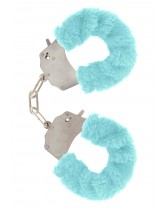 Manette in peluche color azzurro,per giochi erotici