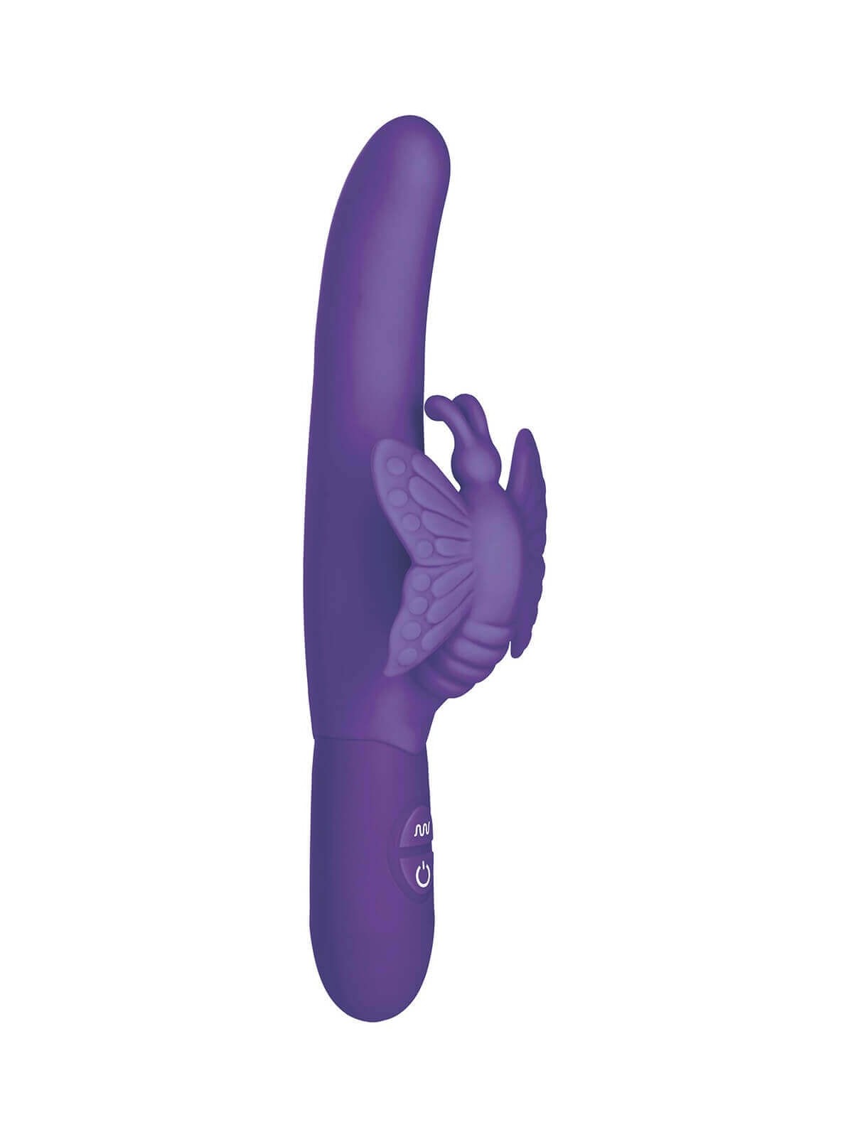 VIBRATORE RABBIT VIOLA 10 FUNZ ONDEGGIAMENTO FARFALLA PURPLE