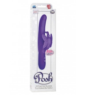 VIBRATORE RABBIT VIOLA 10 FUNZ ONDEGGIAMENTO FARFALLA PURPLE