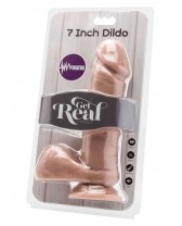 Vibratore Realistico Get Real Cock 7 Inch W/ Balls Flesh Vibr.