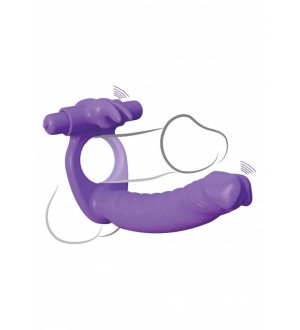 ANELLO CON VIBRATORE RABBIT E ANALE Double Delight