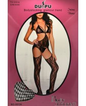 Bodystocking Nero semi aperto