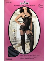 Bodystocking Nero in Pizzo con Calze Misura unica