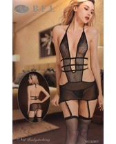 VESTITINO INTIMO SEXY NERO RETE TRASPARENTE UNICA TAGLIA