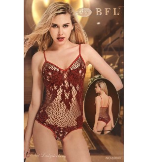 CORSETTO BODY ROSSO BFL LADYSTOCKING TAGLIA UNICA