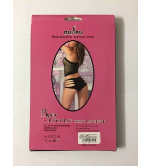 COORDINATO BODY SEX A RETE NERO MISURA UNICA