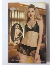 COORDINATO TOP E MUTANDINA SEXY NERO TAGLIA UNICA