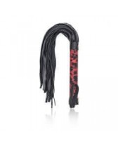 FRUSTA NER CON MANICO LEOPARDATO ROSSO