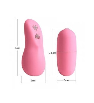 Ovetto Vibrante  Wireless Rosa Cuore 10 Funzioni