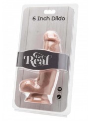 Dildo Realistico 6 Inch con Palle Color Carne e Nero