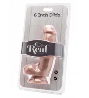 Dildo Realistico 6 Inch con Palle Color Carne e Nero