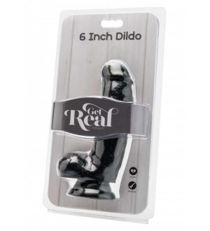 Dildo Realistico 6 Inch con Palle Color Carne e Nero