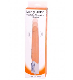 Vibratore Long John Color Carne e Nero