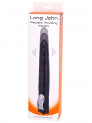 Vibratore Long John Color Carne e Nero