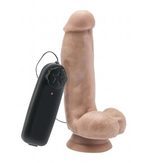 VIBRATORE REALISTICO Get Real COCK 6 INCH W/ BALLS FLESH VIBRATOR