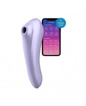 Vibratore Vaginale Doppio in Silicone Stimolatore Succhia Clitoride app