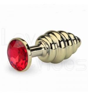 Plug anal oro small rigato 7,5 cm