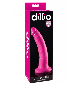 Dildo Realistico DILDO 7 INCH SLIM PINK