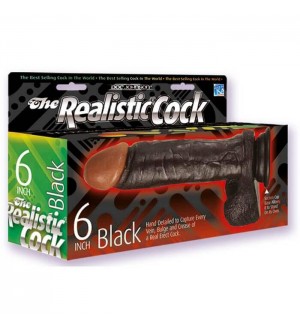 Dildo Realistico REALISTIC COCK 6" BLACK